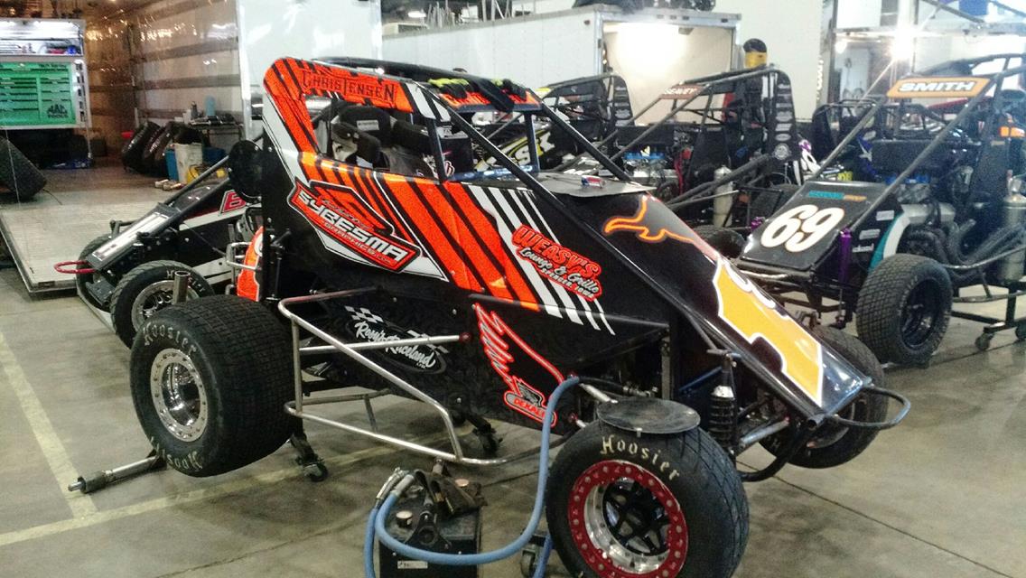 Clayton&#39;s car getting ready for Monday Practice