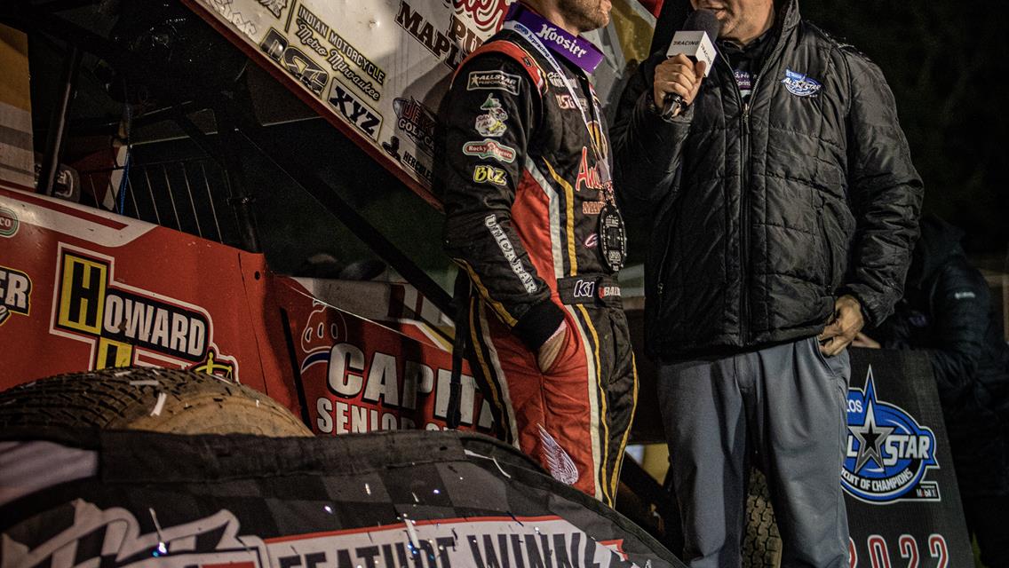 Balog goes Back-to-Back at Plymouth Dirt Track with the All Star Circuit of Champions and IRA Sprint Car Series