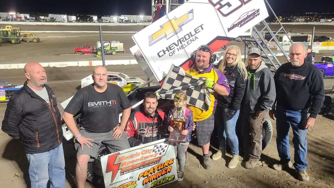 Kirkland Leads It All In ASCS Frontier Opener At Electric City Speedway
