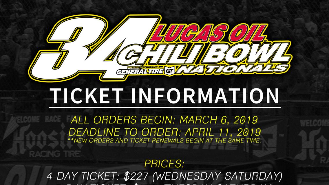 2020 Chili Bowl Ticket Reminder