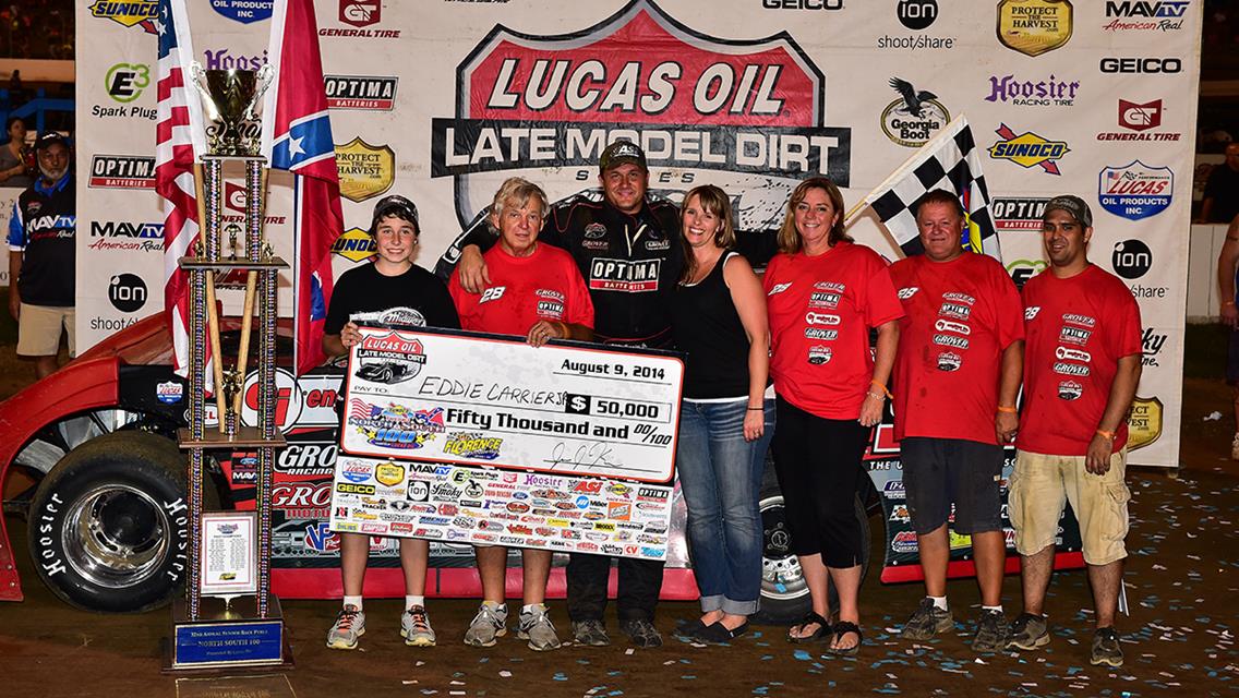 Eddie Carrier Jr. Earns Biggest Win of His Career in Sunoco North South 100 at Florence Speedway