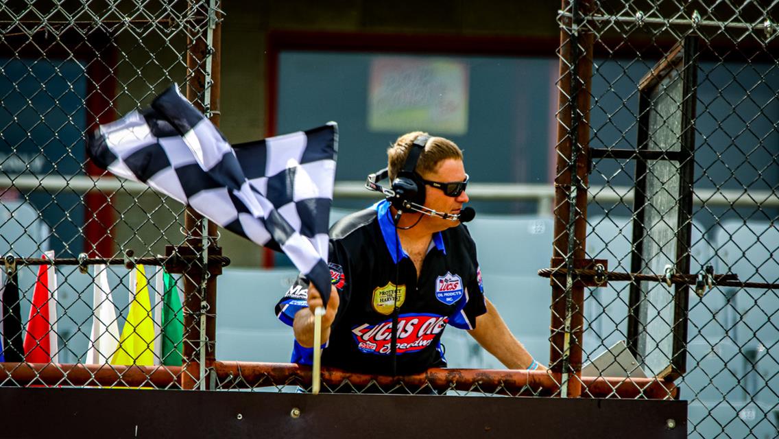 Lucas Oil Speedway Spotlight: Flagman Striegel enjoys introducing young fans to sport of racing