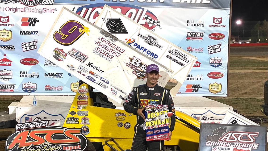 Hagar, Schudy capture opening-night wins in 11th annual Hockett-McMillin Memorial at Lucas Oil Speedway