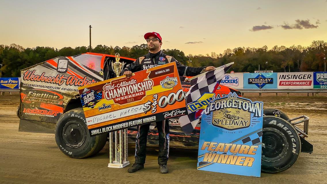 One to Take Home: Maresca Earns $5,000 Small-Block Modified Victory Sunday at Georgetown