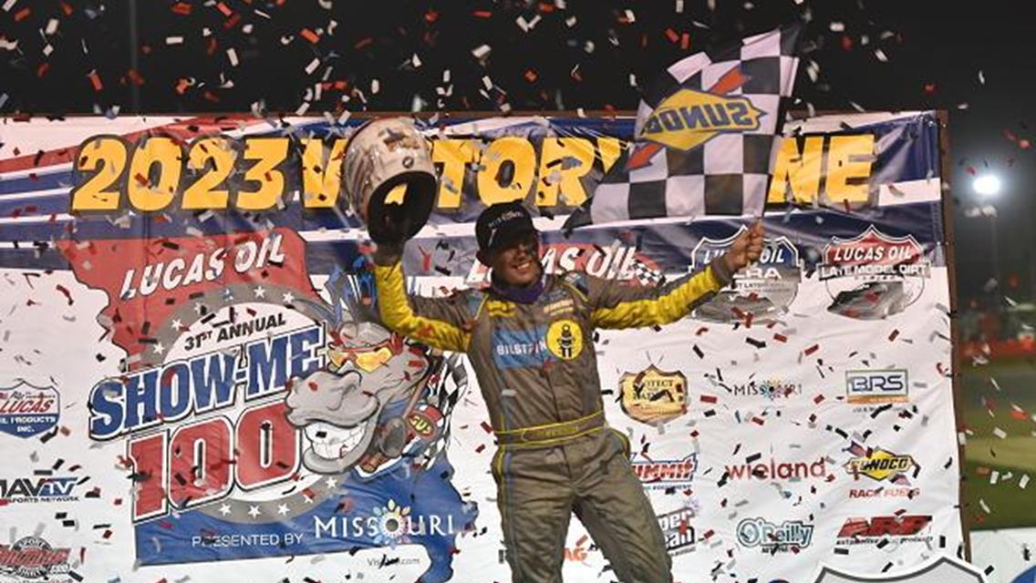 DEVIN MORAN INHERITS LUCAS OIL SHOW-ME 100 VICTORY