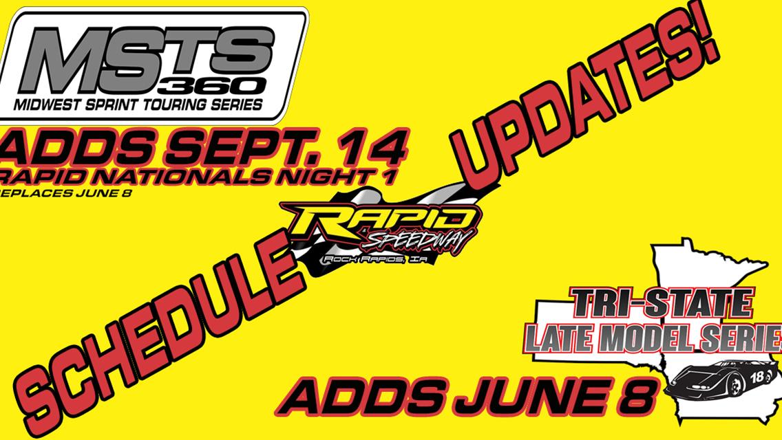 MSTS 360, Tri-State Late Models announce schedule updates