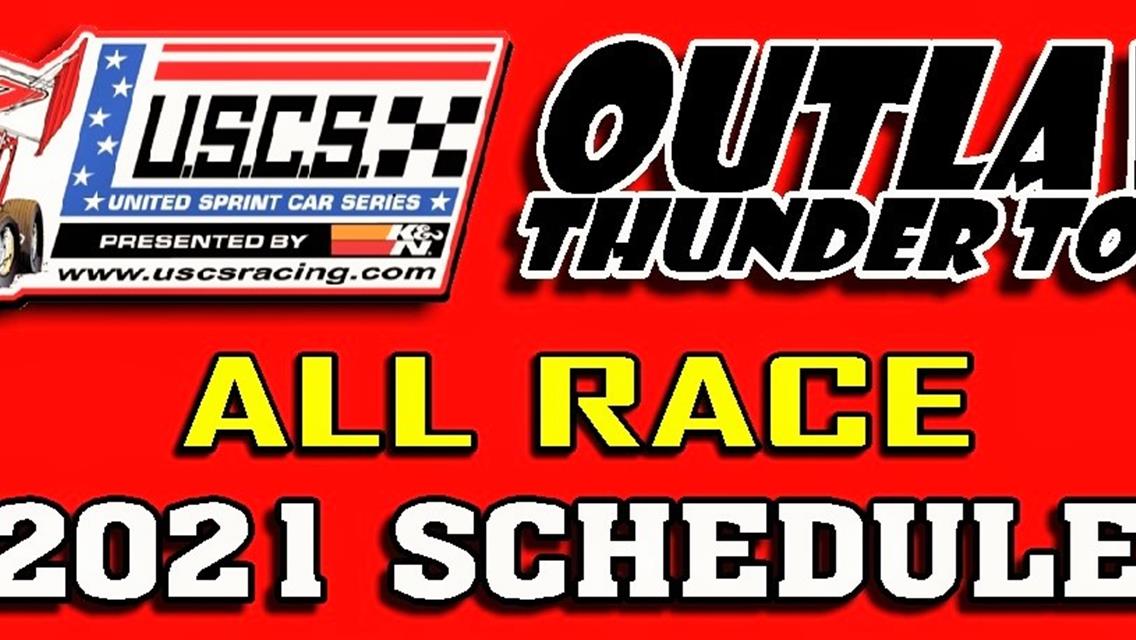USCS announces 60-race 2021 & 25th Anniversary USCS Outlaw Thunder Tour schedule