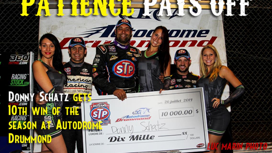 Patience Pays Off for Donny Schatz as He Wins at Autodrome Drummond
