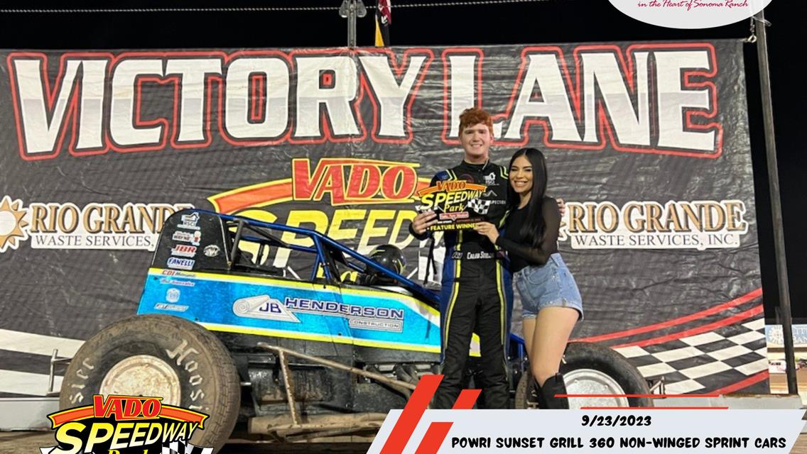 Caleb Stelzig Captures Tenth Win of 2023 at Vado Speedway Park with POWRi NMMRA