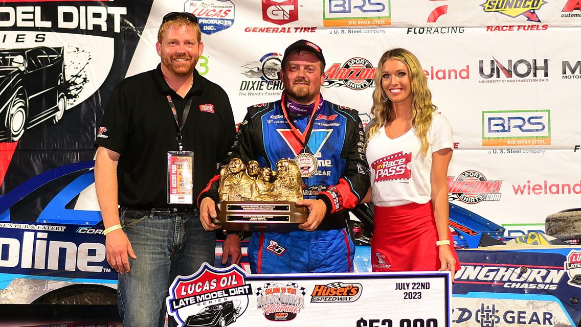 Huset’s Speedway (Brandon, SD) – Lucas Oil Late Model Dirt Series – Silver Dollar Nationals – July 22nd, 2023.