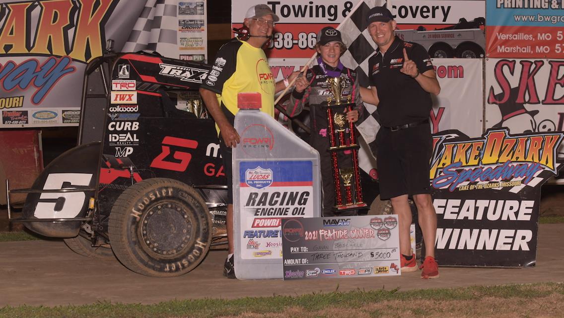 Boschele Wins Labor Day Finale at Lake Ozark Speedway