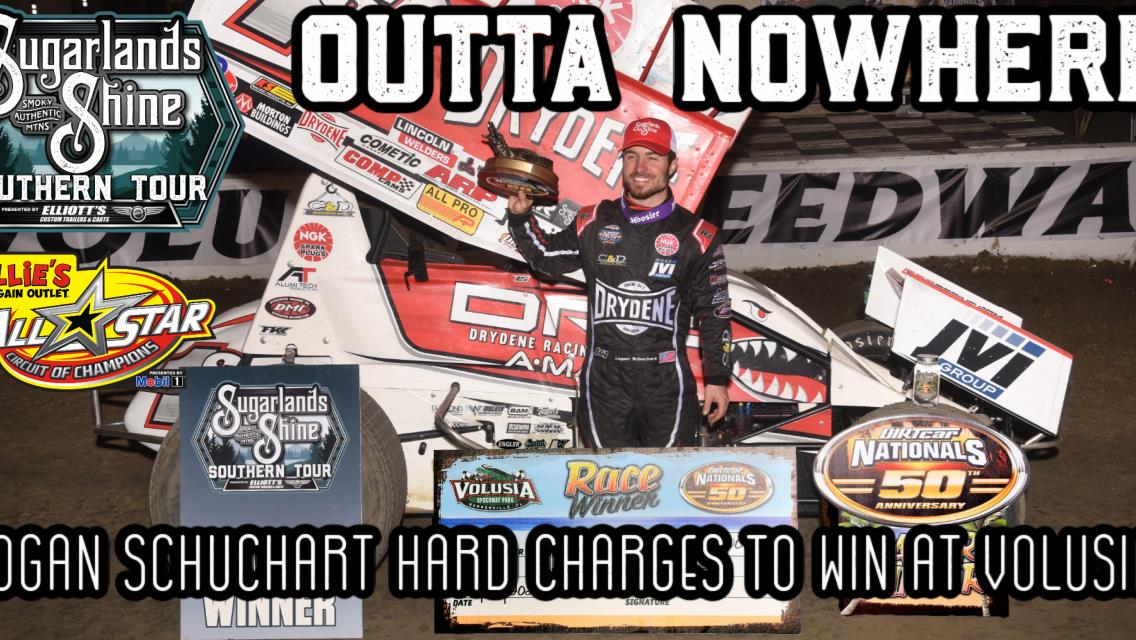 Logan Schuchart rallies from 13th to beat All Stars at Volusia Speedway Park