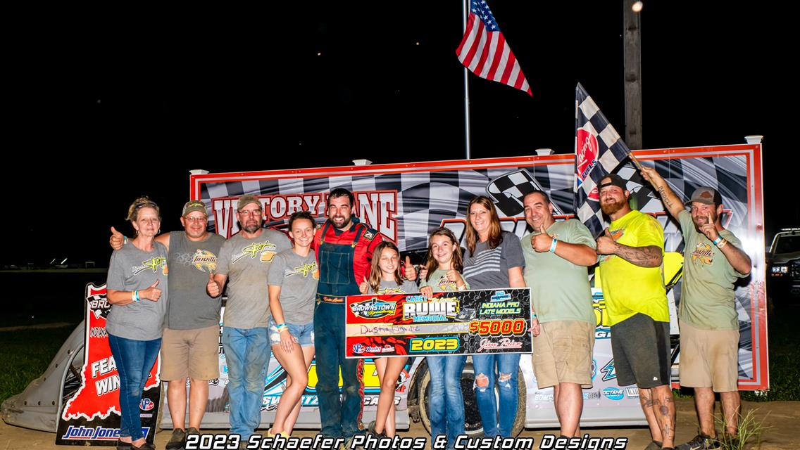 Brownstown Speedway (Brownstown, IN) – Indiana Crate Late Model Series – Cary Ruwe Memorial – August 26th, 2023. (Schaeffer Photo)
