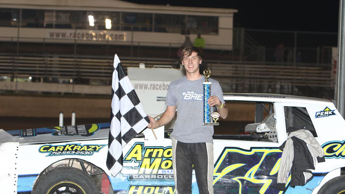 Schmidt repeats in Stock Cars, Gustin, Anderson, Christensen, and Glick see first checkers