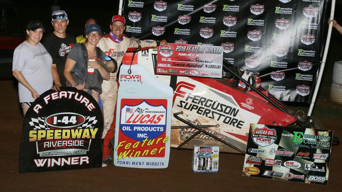 Beason Bests POWRi West Midget at I-44 Riverside Speedway Again