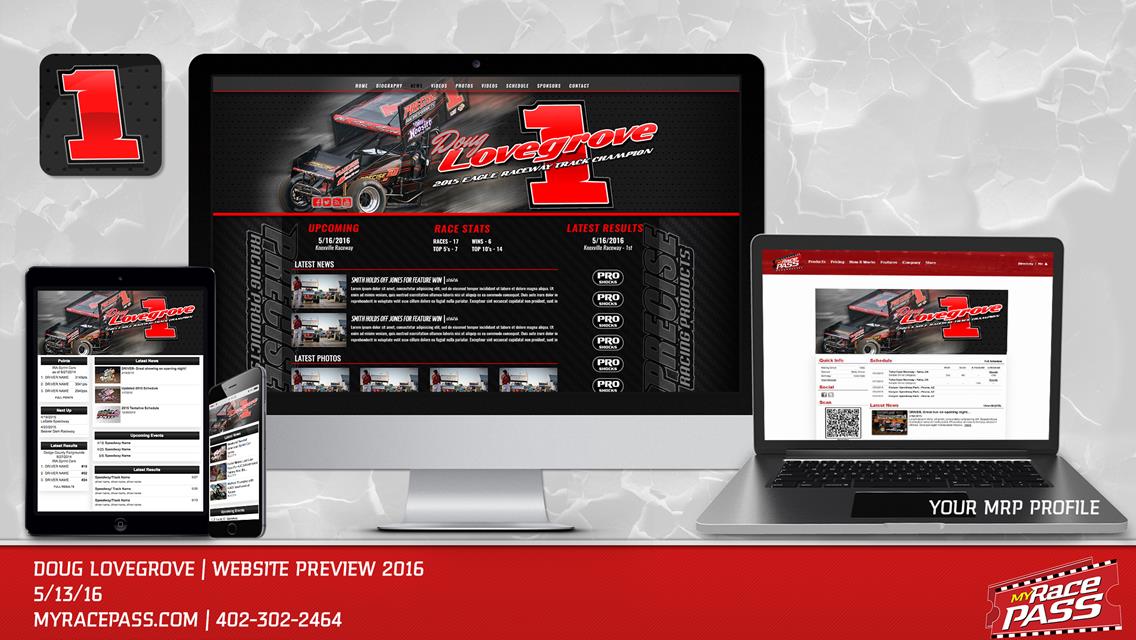 MyRacePass Builds Pro Platinum Package for Doug Lovegrove