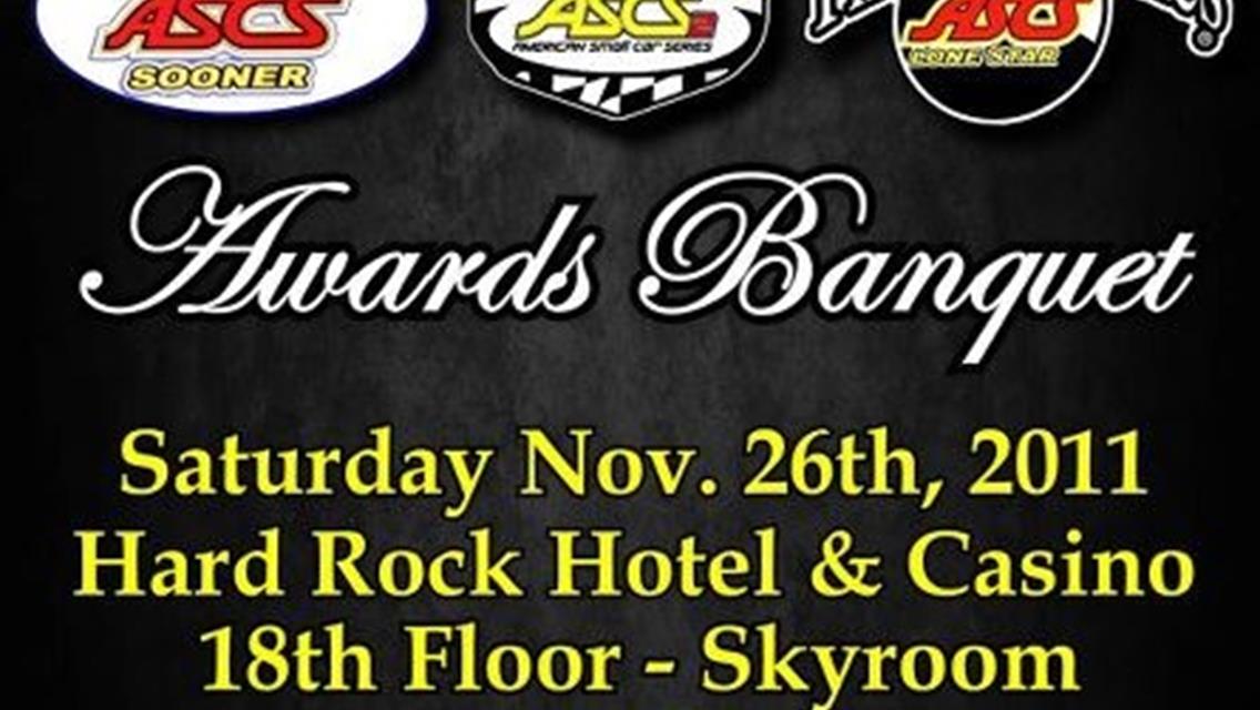 ASCS Lone Star, Sooner &amp; ASCS2 Banquet Set for November 26
