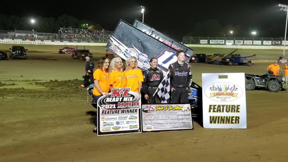 Harli White wins the Tim Allison Tribute race at Limaland Motorsport Park