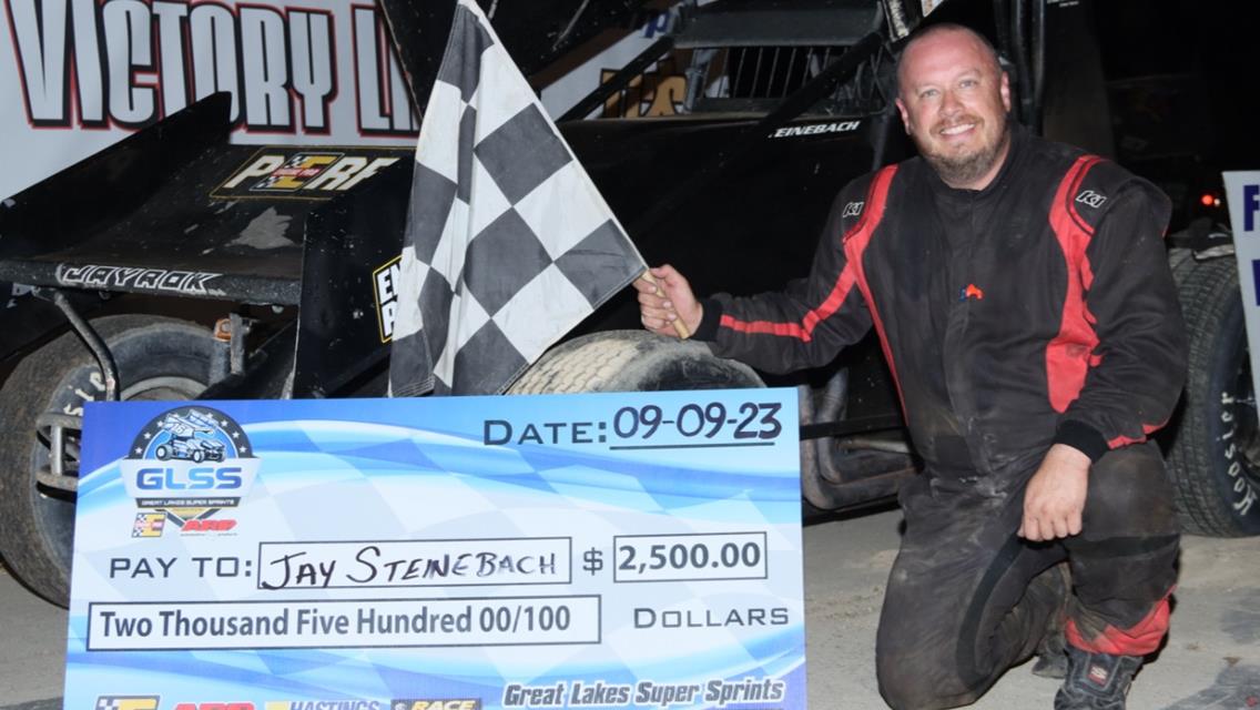 JAY STEINEBACH WINS FIRST EVER FEATURE ON THE LAST POINTS RACE