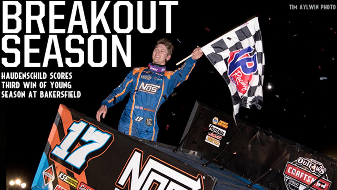 Sheldon Haudenschild Continues Torrid Start to 2018; Captures Third Win of Season at Bakersfield