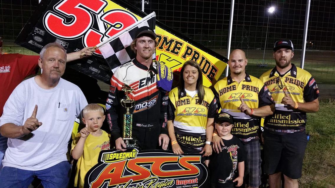 Jack Dover Wins ASCS Warrior Region Bud Shootout At U.S. 36 Raceway