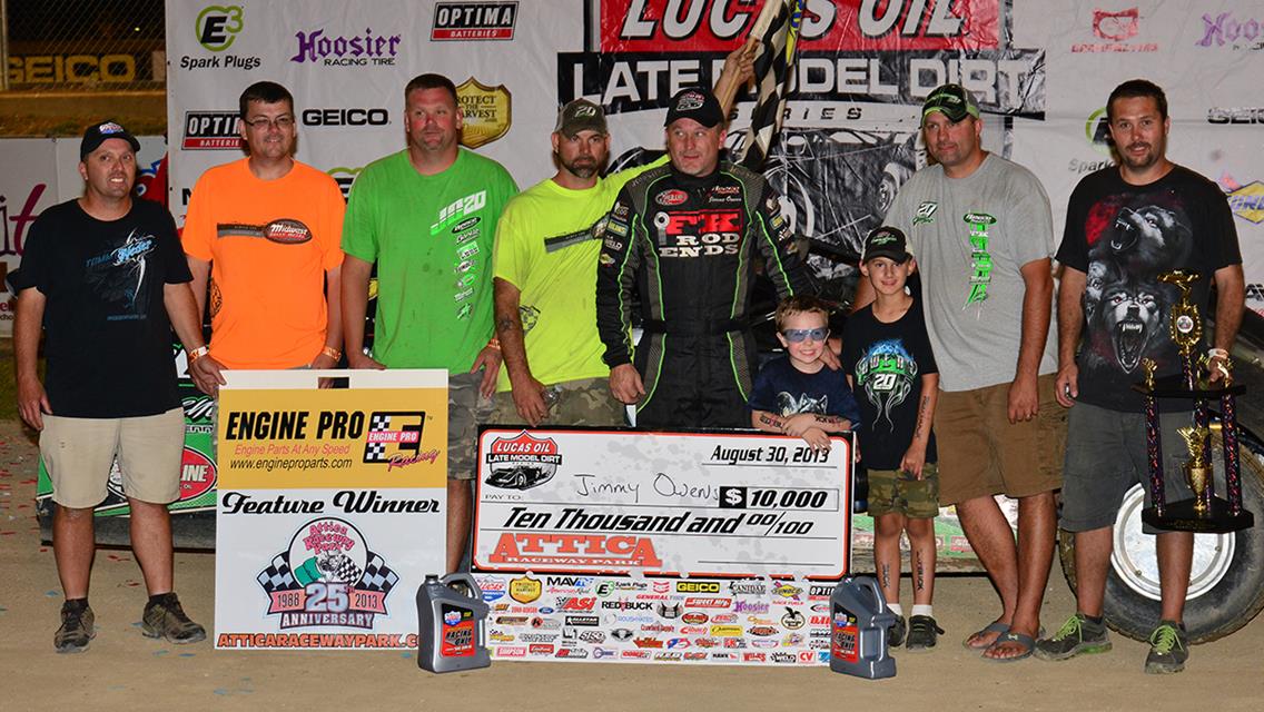 Owens Outstanding in Lucas Oil Late Model Dirt Series Visit to Attica