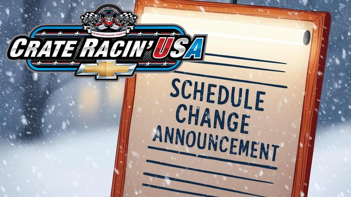 Crate Racin&#39; USA Awards Banquet Rescheduled Due to Pending Winter Storm