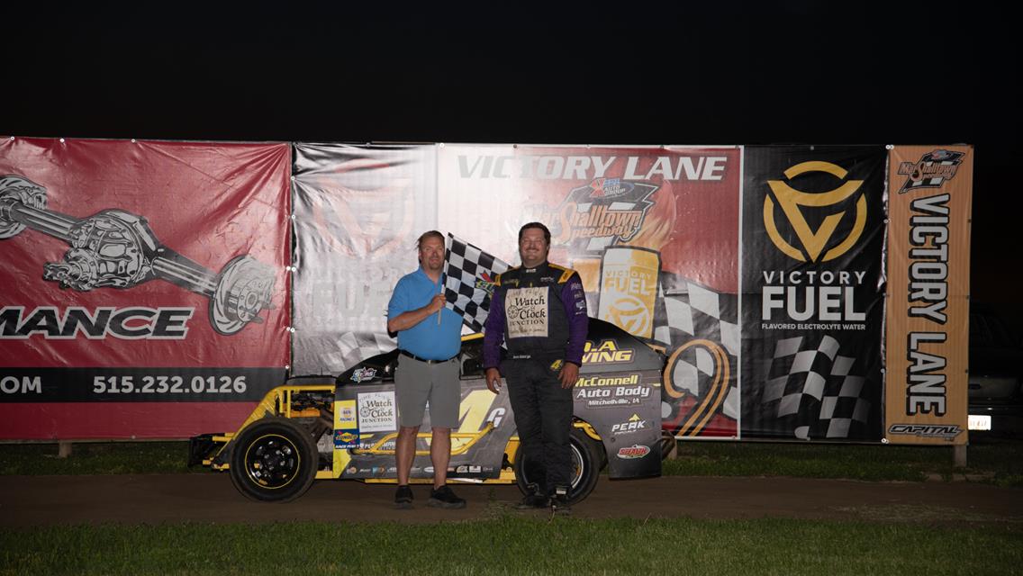 Corn Takes first Iowa win, Janssen, Olson, Knutson, George, and Williams also see checkers