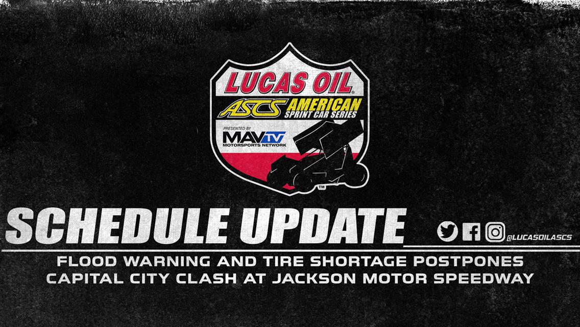 Flood Warning And Tire Shortage Postpones Capital City Clash At Jackson Motor Speedway