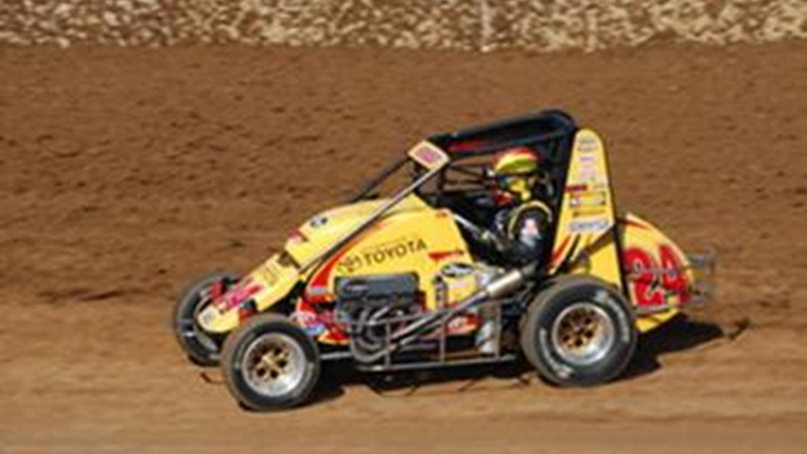 Tracy Hines in Action with USAC Midgets for a Pair of Races at Plymouth