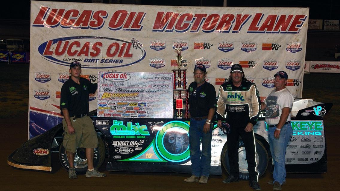 Bloomquist Wins Lucas Oil Late Model Dirt Series Bluegrass Classic at Bardstown for the Second Year in a Row