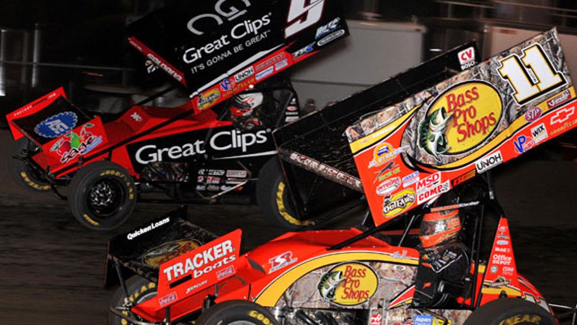 Steve Kinser and Joey Saldana