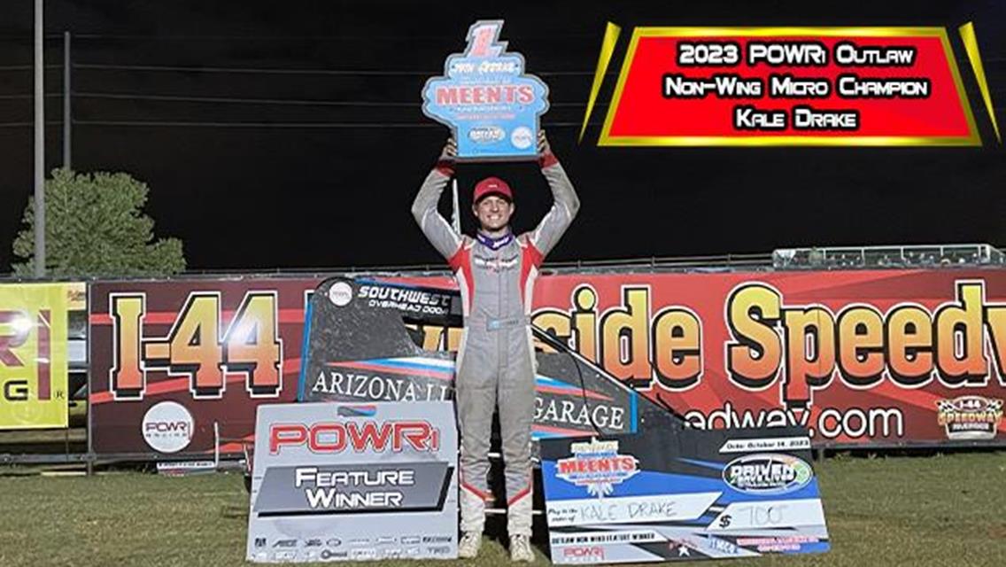 Kale Drake Takes POWRi Outlaw Non-Wing Micro League 2023 Championship