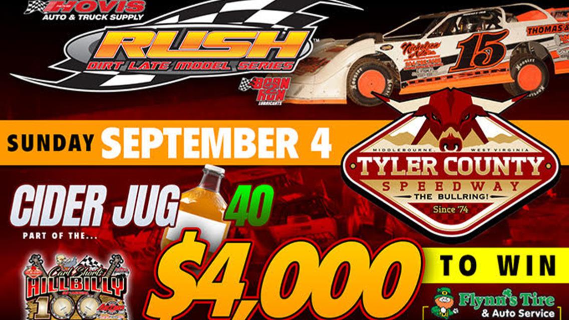 HOVIS RUSH LATE MODEL FLYNN&#39;S TIRE TOUR TO MAKE 1ST EVER VISIT TO TYLER COUNTY SUNDAY PART OF &quot;HILLBILLY 100&quot; WITH LUCAS OIL LATE MODEL DIRT SERIES