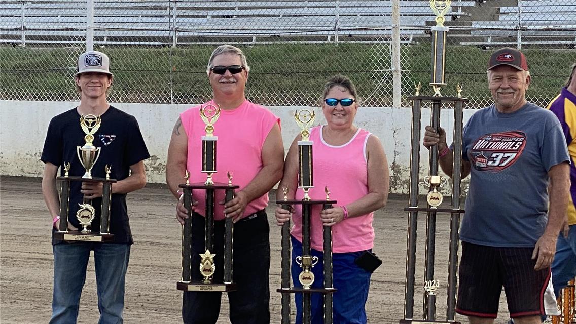 Congrats to your 2023 Black Hills Speedway Overall Points winners in the Wissota Mod 4 Class!