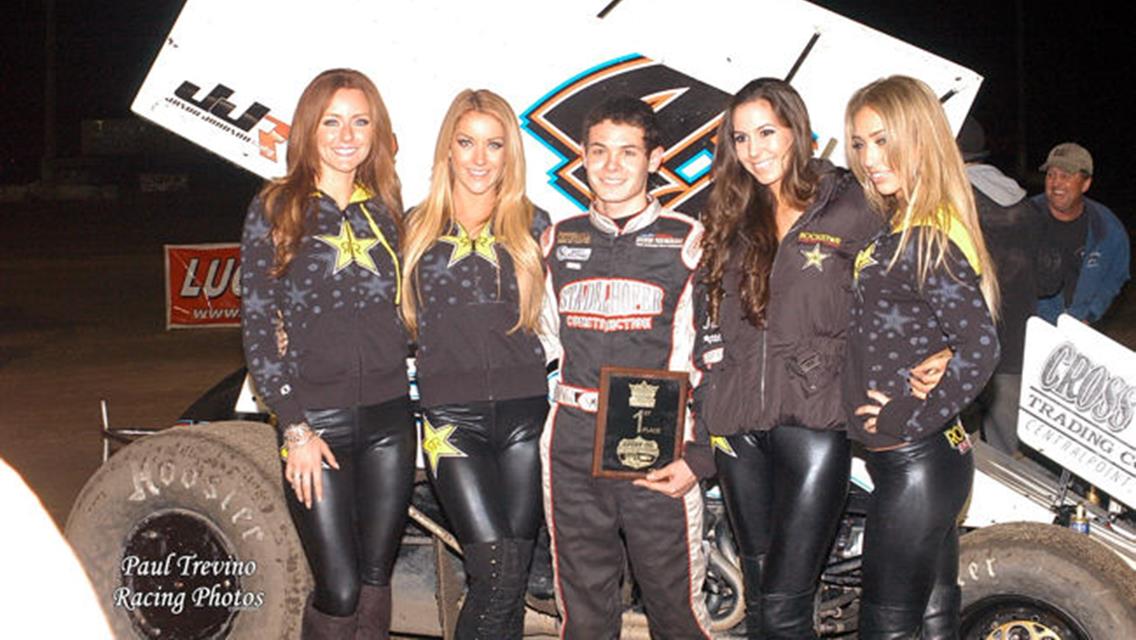 Kyle Larson became the fourth different winner in as many nights of 14th Annual Bully Dog ASCS Northwest presented by Contingency Connection action by winning Thursday night's 30-lap feature event at Willamette Speedway in Lebanon, OR. (Stacy Verrall photo)