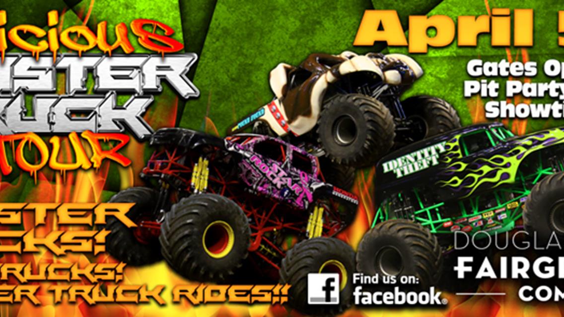 Monster Trucks Rain or Shine Douglas County Fairgrounds April 5 & 6