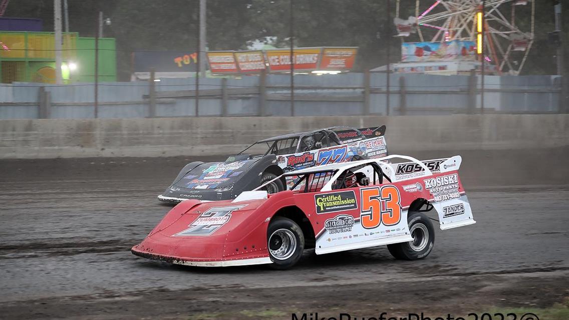 Kossuth County Speedway (Algona, IA) – Hoker Trucking Series / Malvern Bank Series – Hovings &amp; Harken Memorial – August 5th, 2023. (Mike Ruefer Photo)