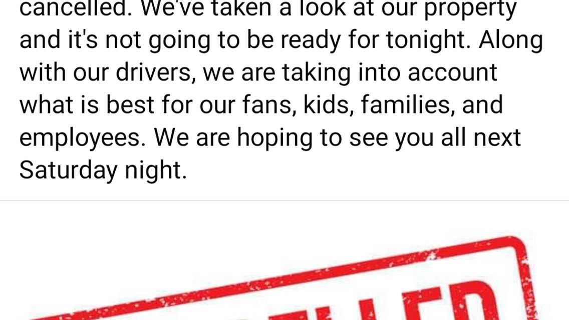 Officials Suspend GLSS Event at Crystal Motor Speedway