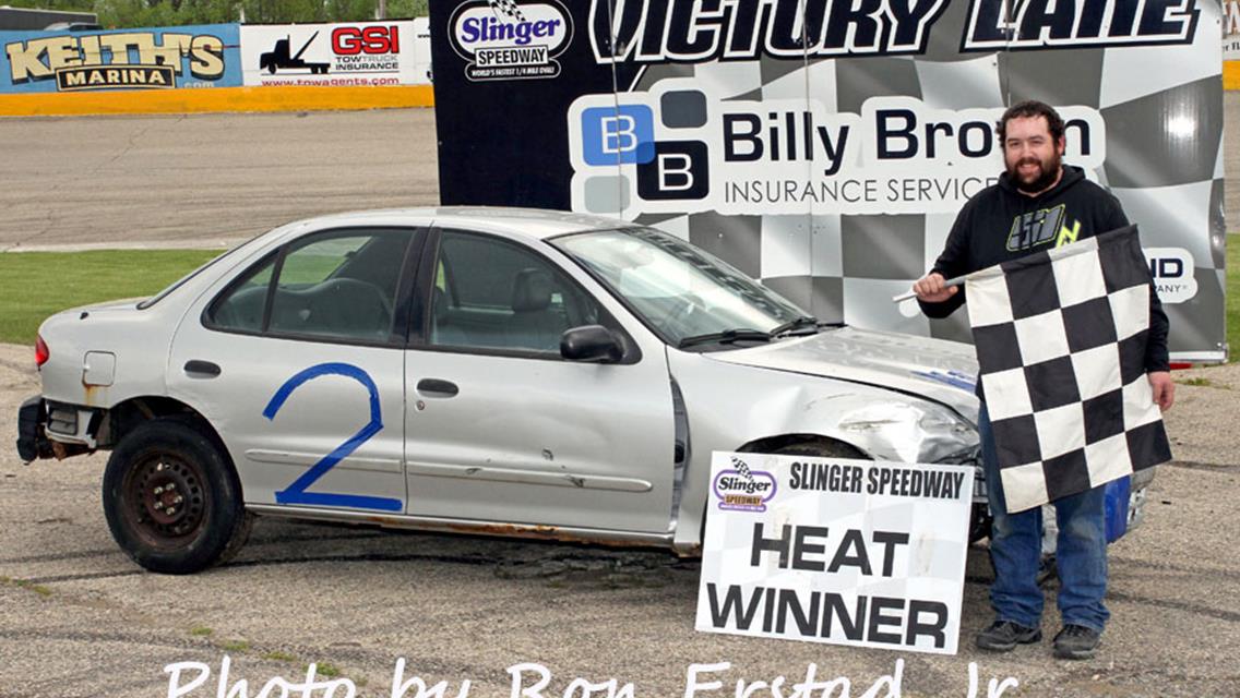 Rich Bickle and Dennis Prunty Split Twin 50-Lap Features at Slinger as Bickle Claims Overall Title