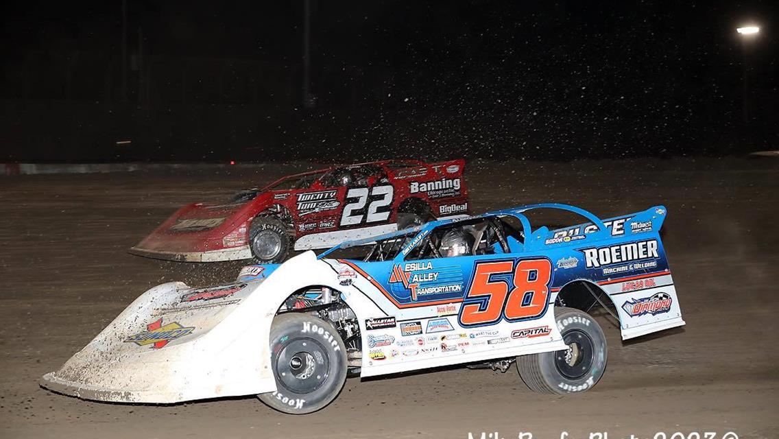 Davenport Speedway (Davenport, IA) – Lucas Oil Midwest Late Model Racing Association (MLRA) – April 13th, 2023. (Mike Ruefer photo)