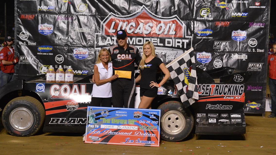 Blankenship Wins Lucas Oil Late Model Dirt Series Debut at Stateline