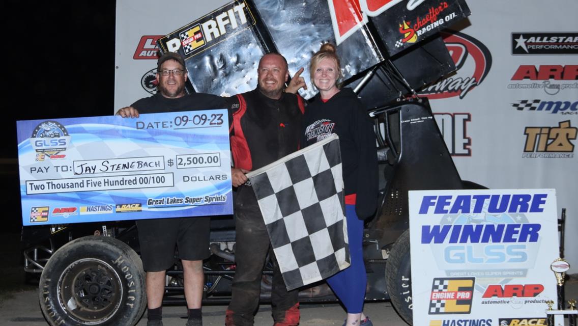 JAY STEINEBACH WINS FIRST EVER FEATURE ON THE LAST POINTS RACE
