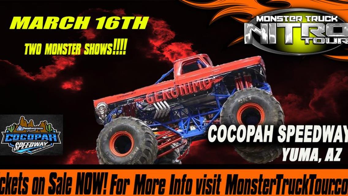 Monster Truck Nitro Tour coming to Cocopah for 2 big shows