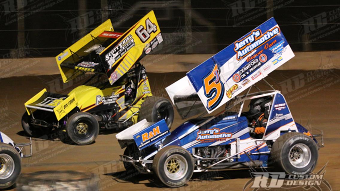 REINKE MASTERS HIGH SIDE, OUTRUNS NEITZEL FOR FILSKOV MEMORIAL VICTORY AT PLYMOUTH IN BUMPER TO BUMPER IRA OUTLAW SPRINT ACTION!