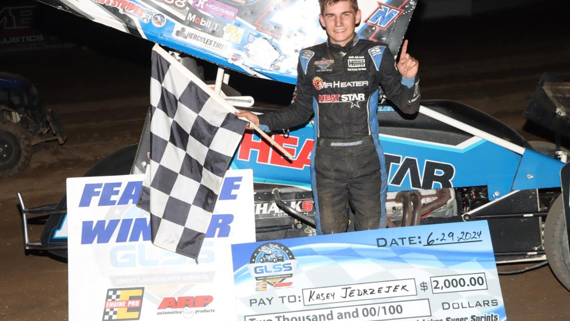 KASEY JEDRZEJEK STRIKES AGAIN AT CRYSTAL MOTOR SPEEDWAY