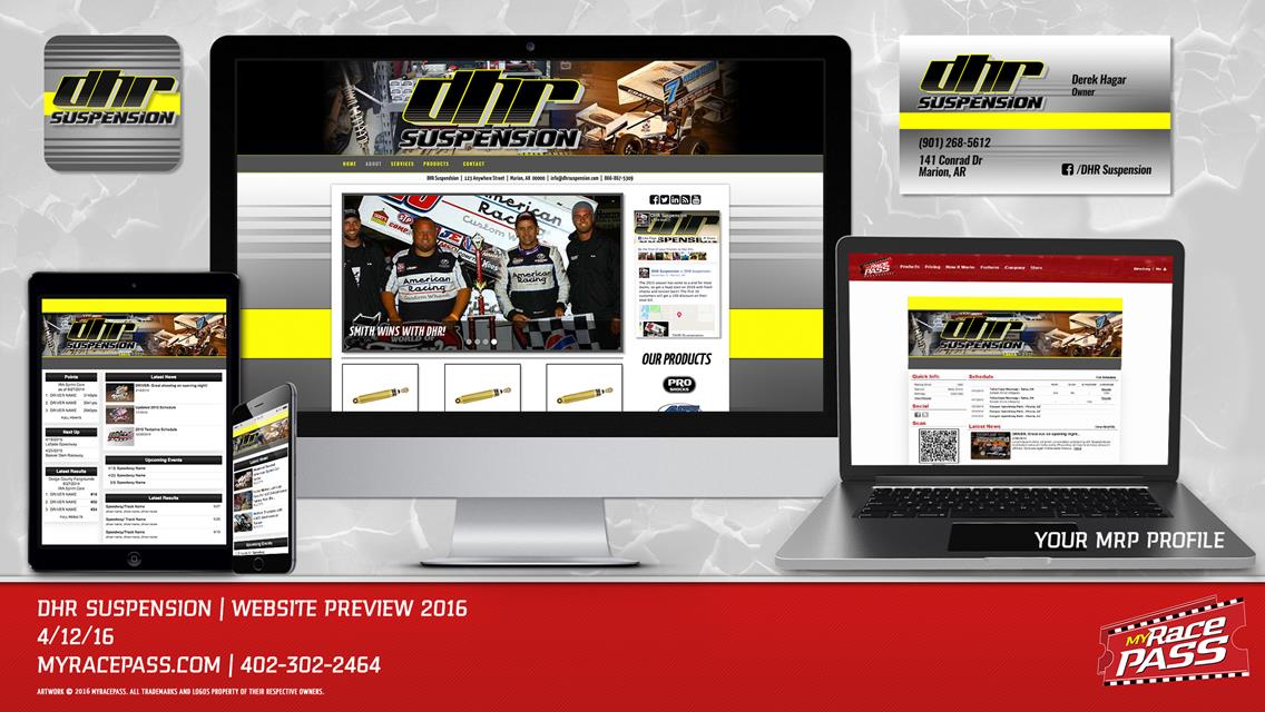 MyRacePass Builds Pro Platinum Business Website for DHR Suspension