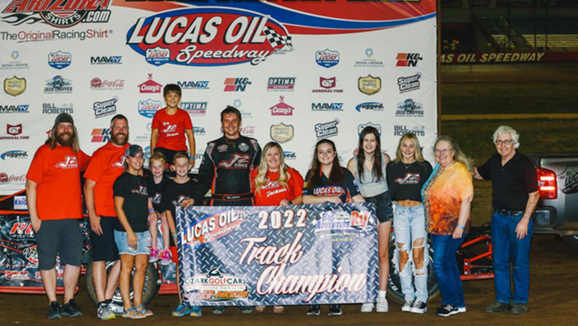Lucas Oil Speedway Champions Spotlight: New chassis, same result as Jackson makes it seven B-Mod titles