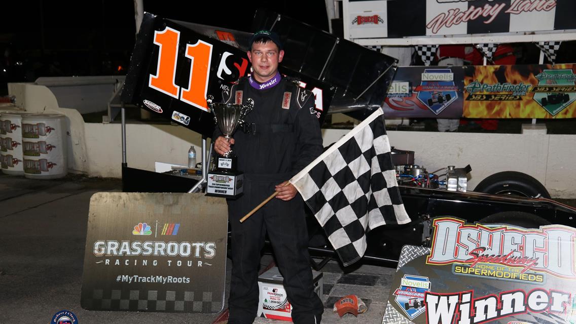 Stephen Duphily Four for Four in Oswego 350 Supermodified Competition