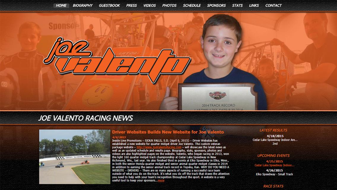 Driver Websites Builds New Website for Joe Valento